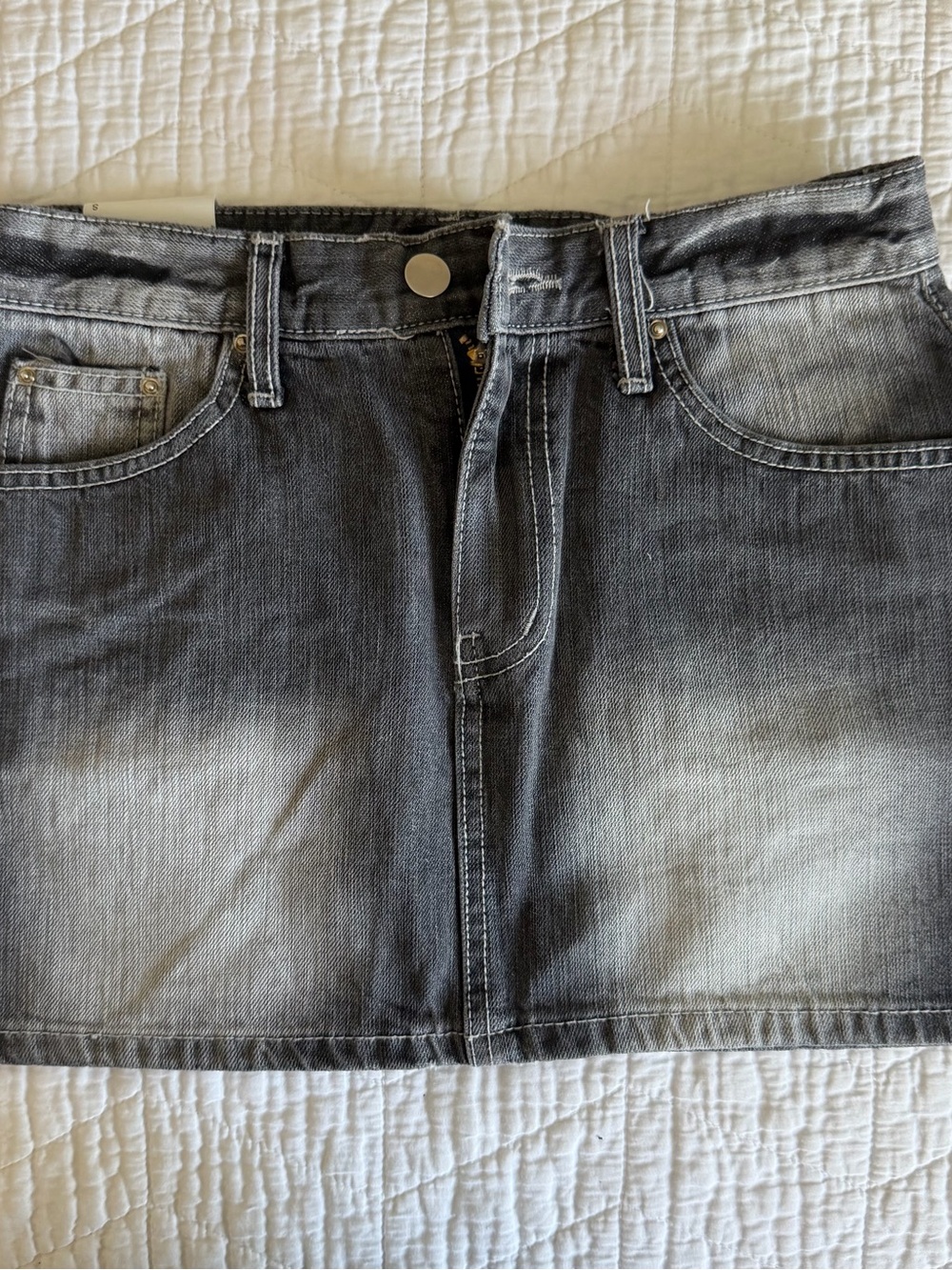 JJIM /Korean  Women's Denim Skirt in Washed Gray size S